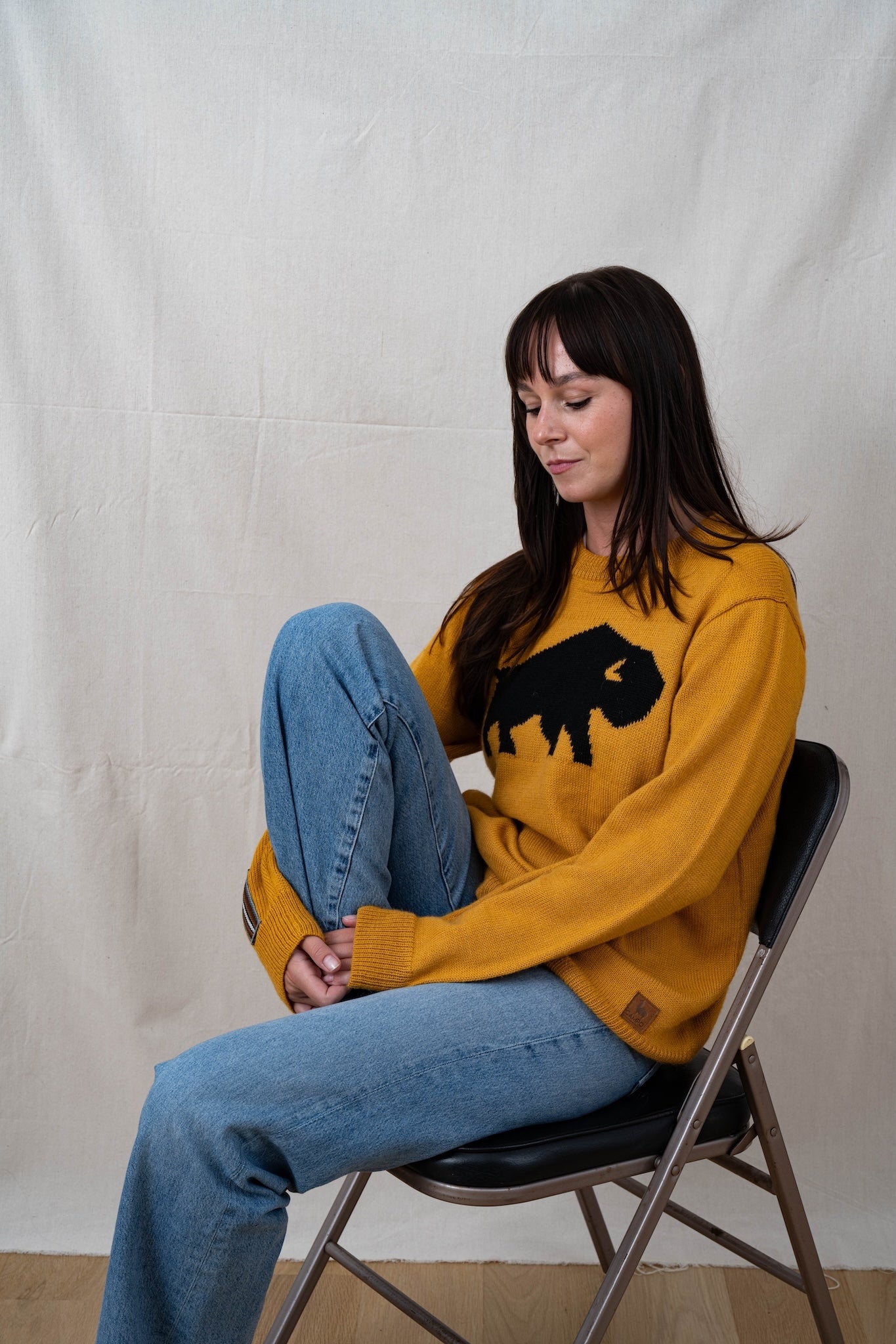 Yellow Buffalo Alpaca Sweater