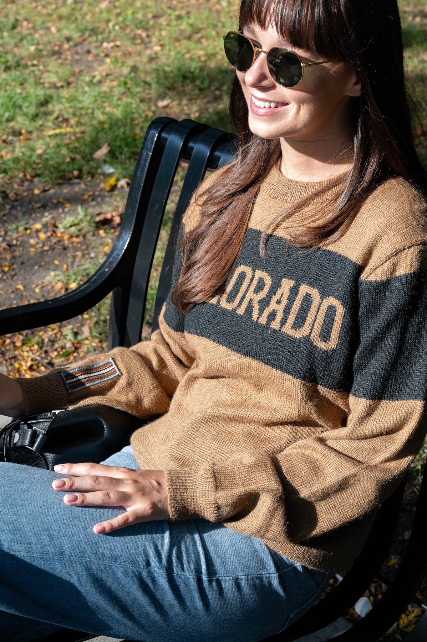Colorado Tan and Black Alpaca Sweater