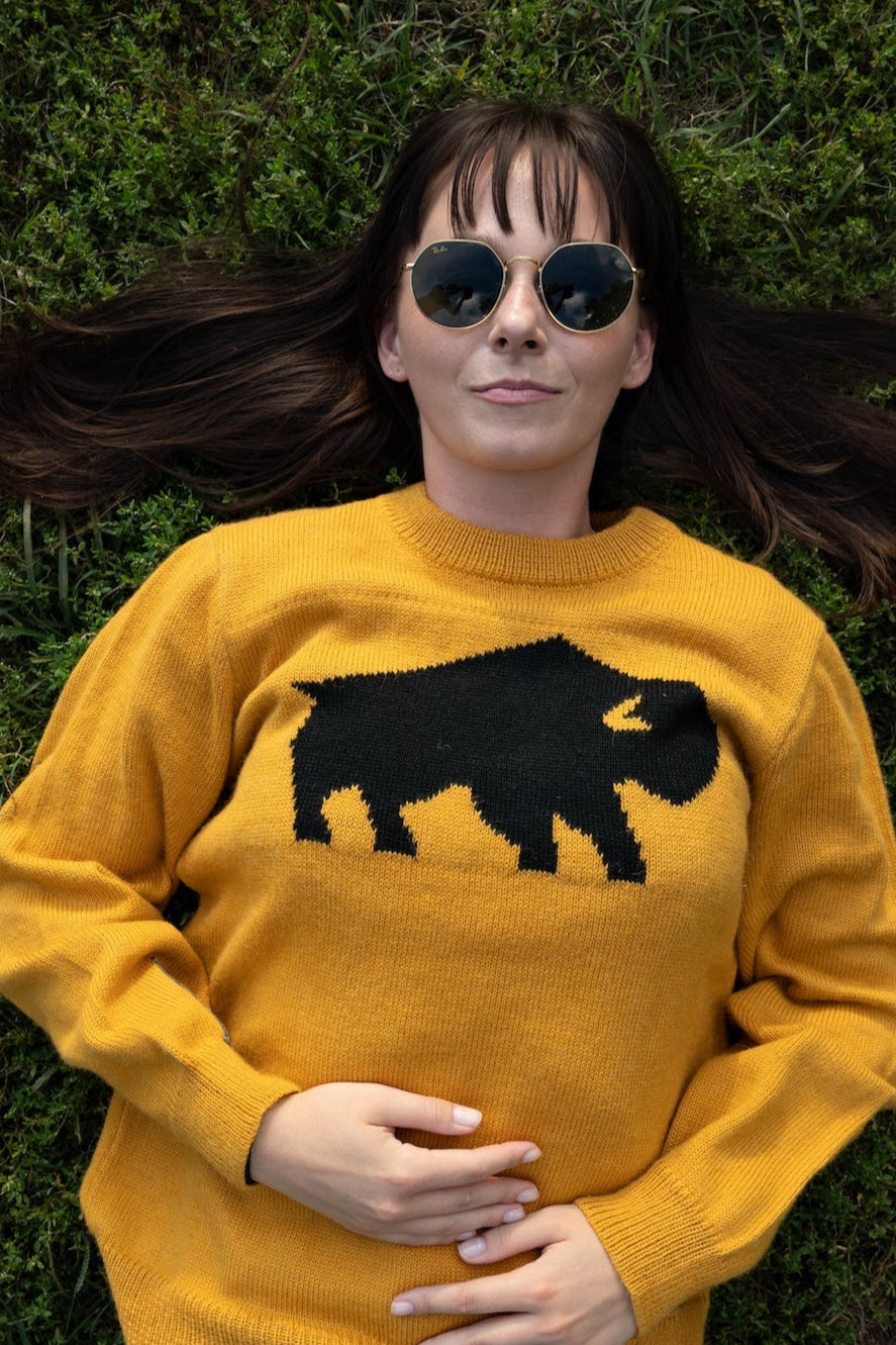 Yellow Buffalo Alpaca Sweater