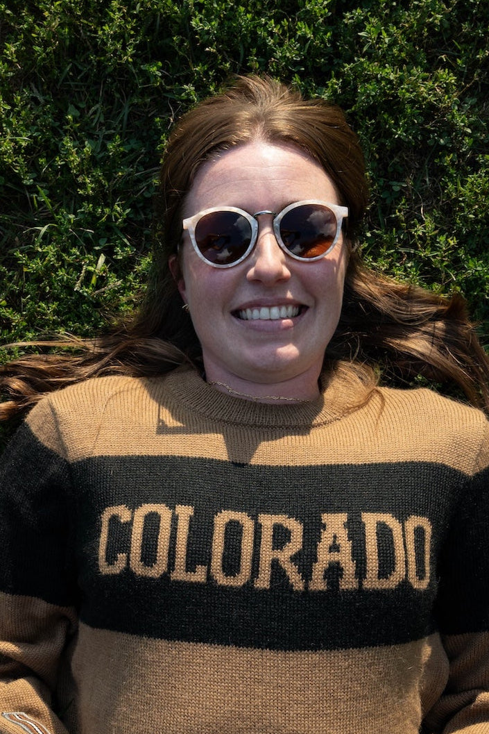 Colorado Tan and Black Alpaca Sweater