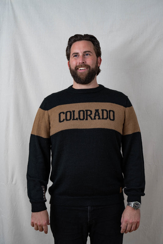 Colorado Black and Tan Alpaca Sweater