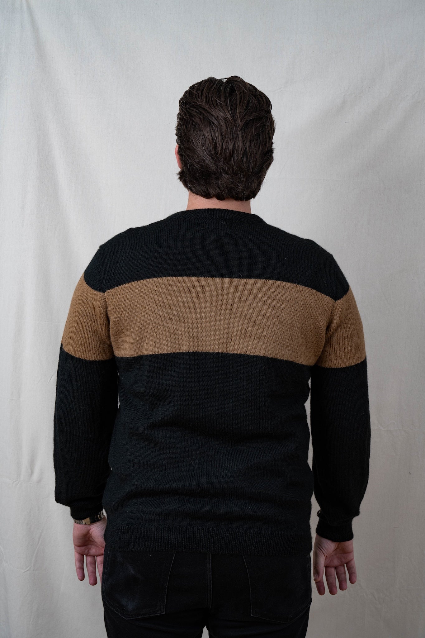 Colorado Black and Tan Alpaca Sweater