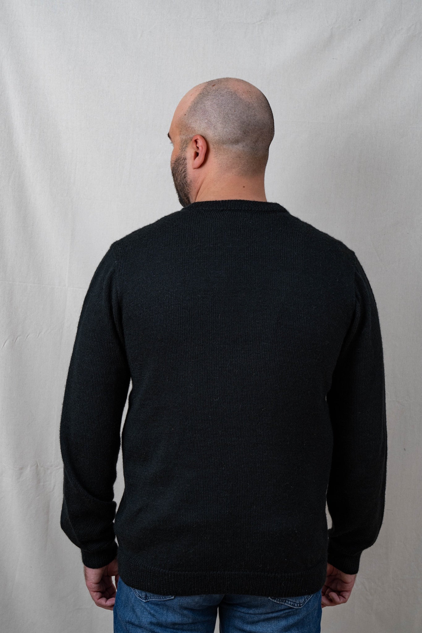 Black and Yellow Buffalo Alpaca Sweater